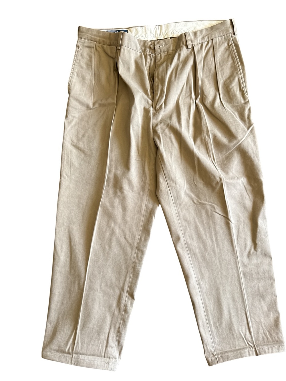 Ralph Lauren Men's Beige Pleated Chino Pants